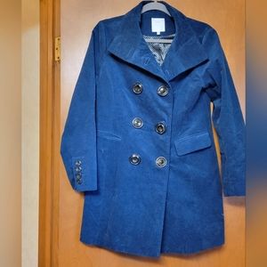 Luii, navy, small, womens, corduroy, coat